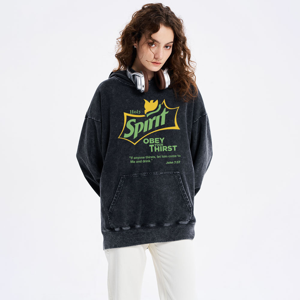 Holy Spirit Christian Washed Hoodie