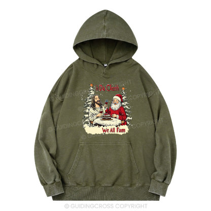 In Da Clerb We All Fam Christian Washed Hoodie