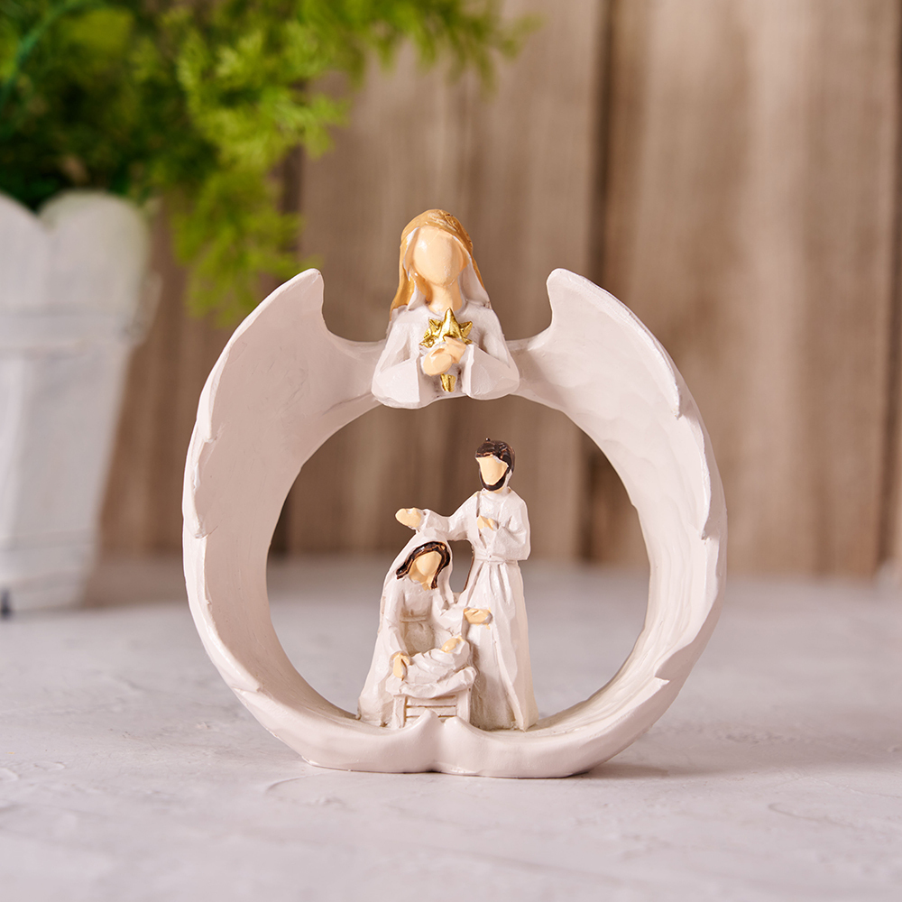 Christmas Resin Nativity Scene Desktop Decorations Christian ornaments