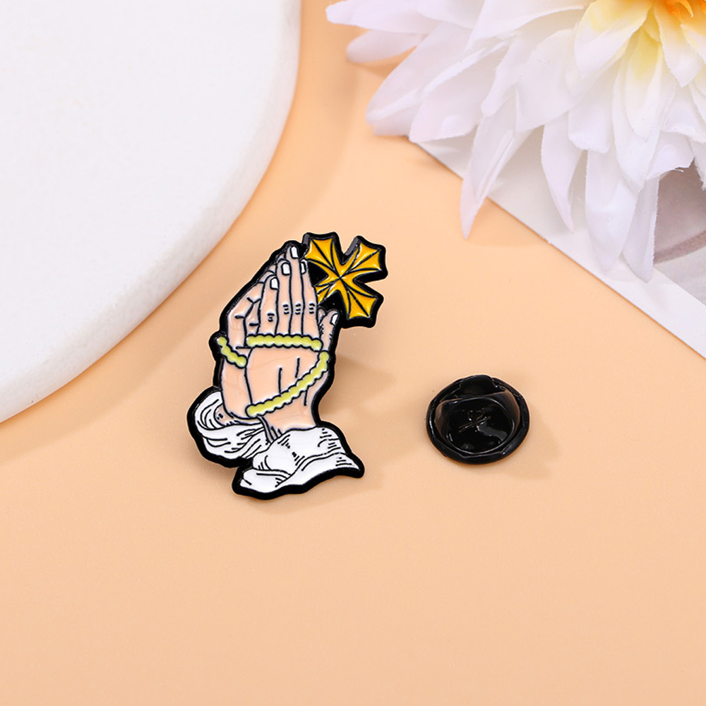 Jesus Pray metal pin