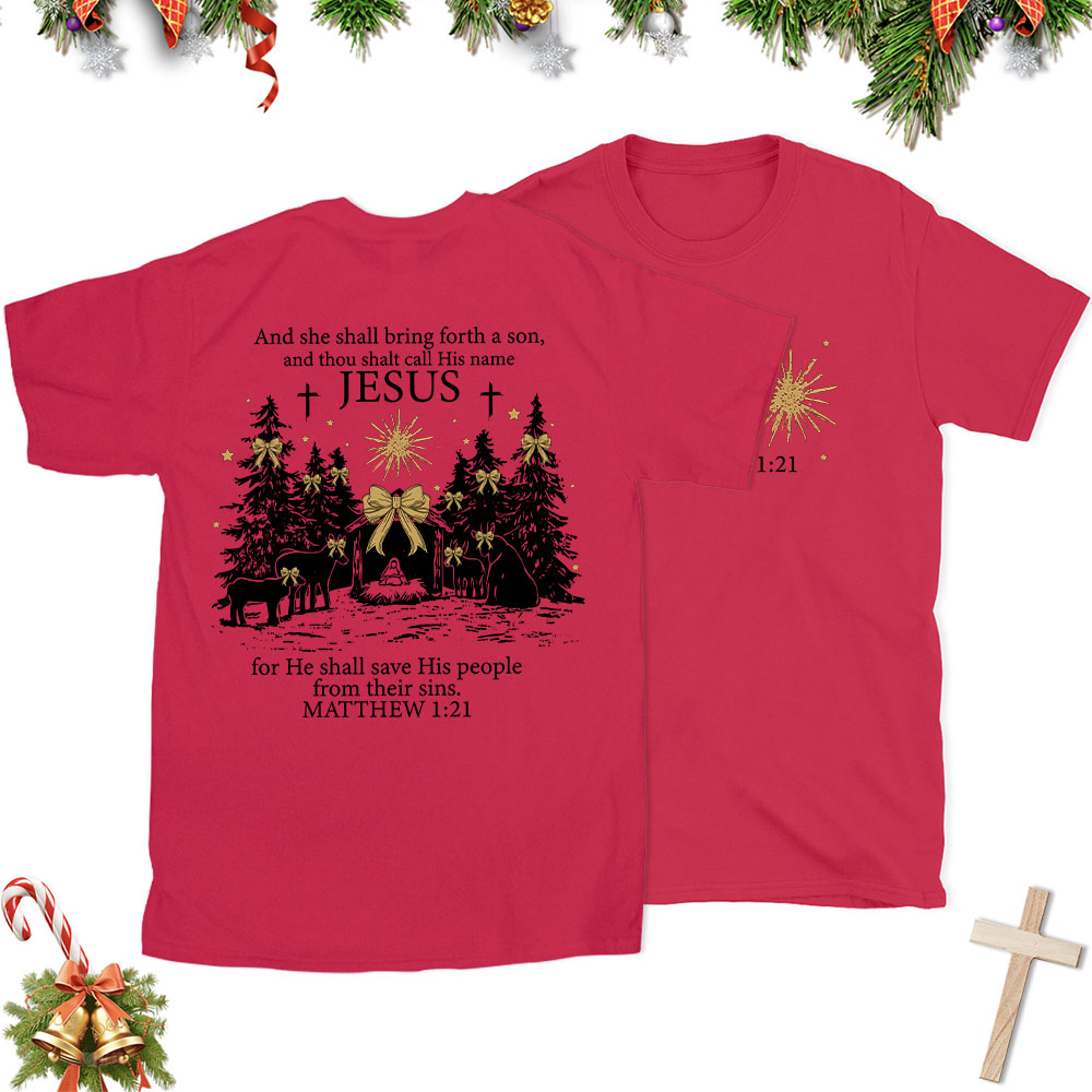 Jesus Nativity Christian Christmas T-Shirt