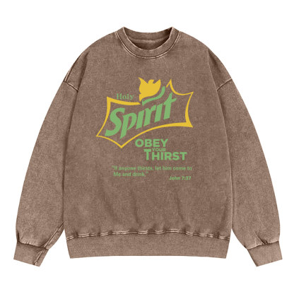 Holy Spirit Christian Washed Sweatshirt