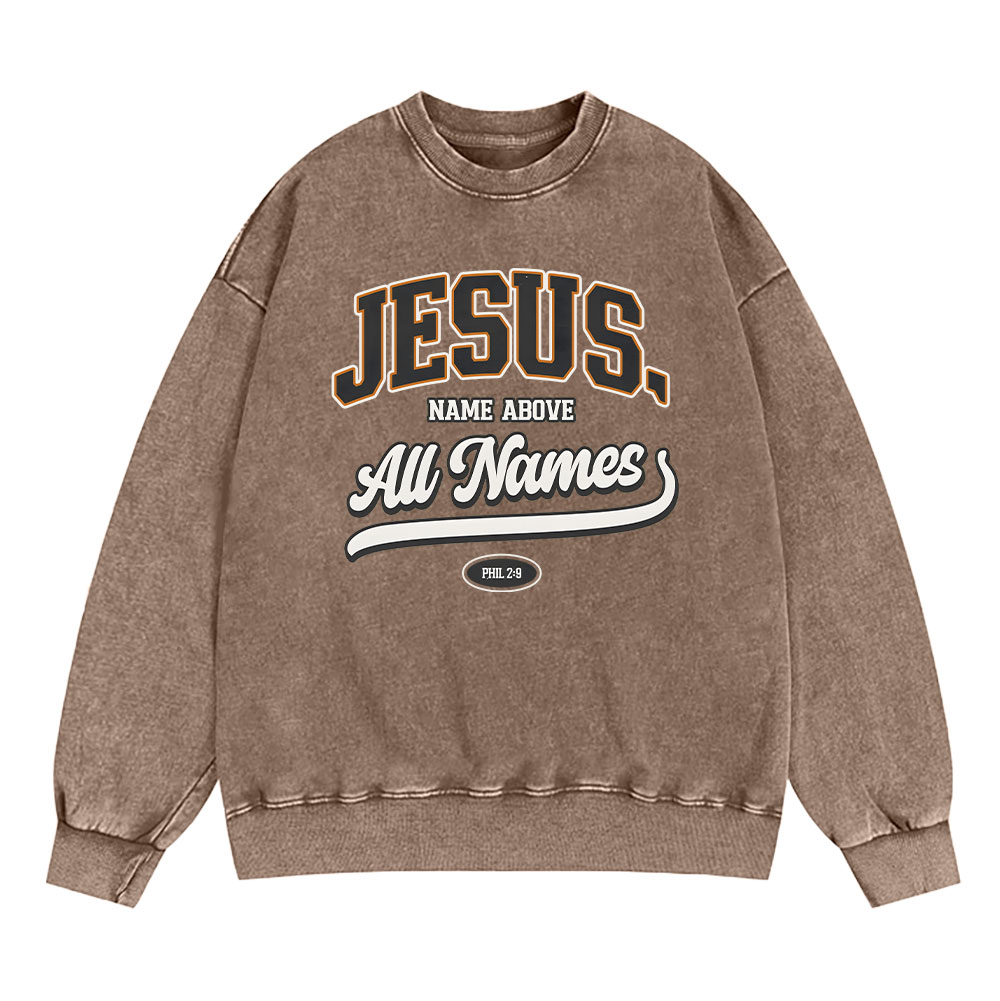 YAHWEH Our Very Breath Speaks His Name Christian Washed Sweatshirt Sale - GuidingCross