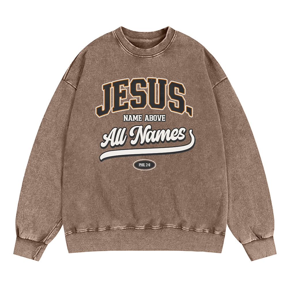 YAHWEH Our Very Breath Speaks His Name Christian Washed Sweatshirt Sale - GuidingCross