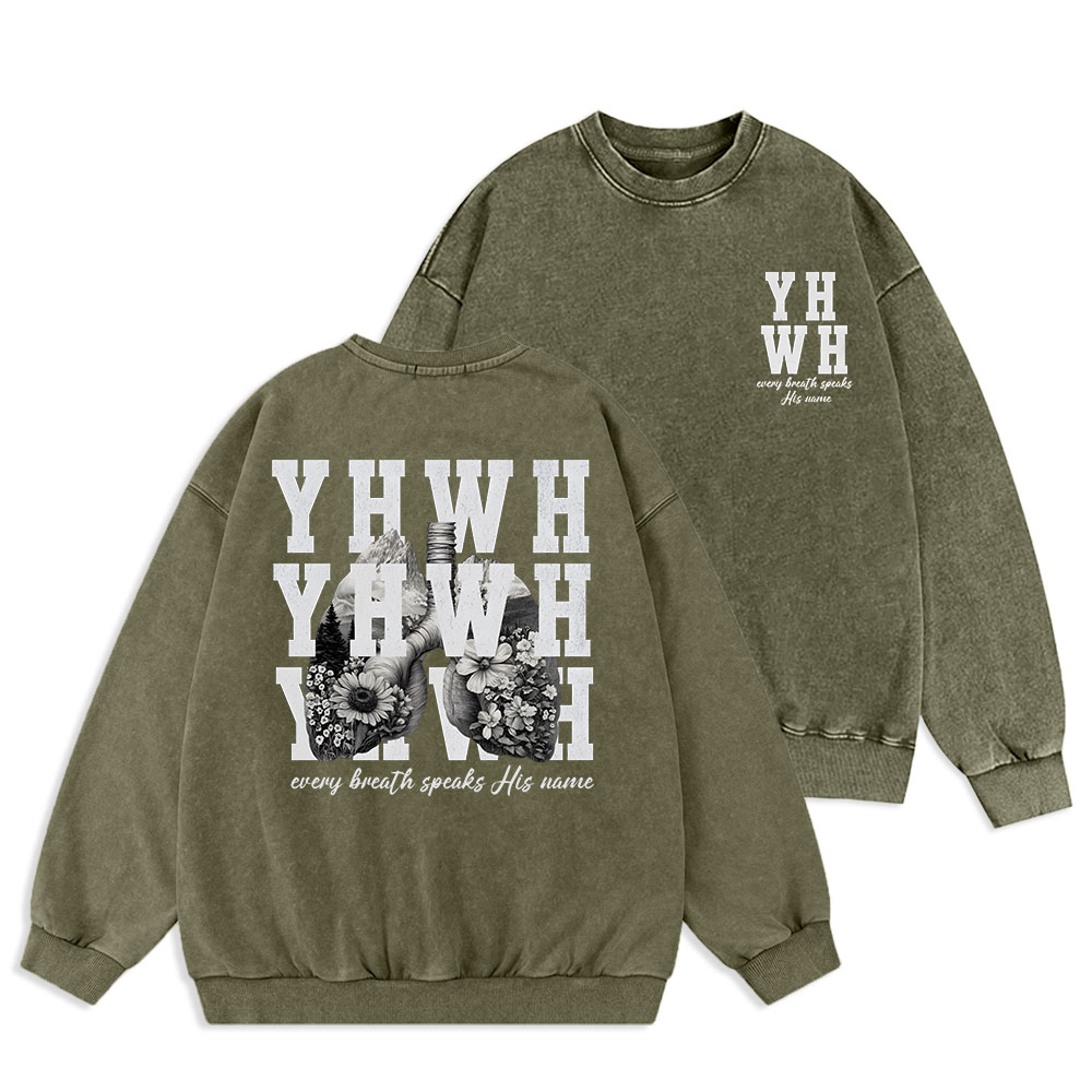 YHWH Christian Washed Sweatshirt