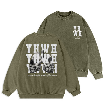 YHWH Christian Washed Sweatshirt
