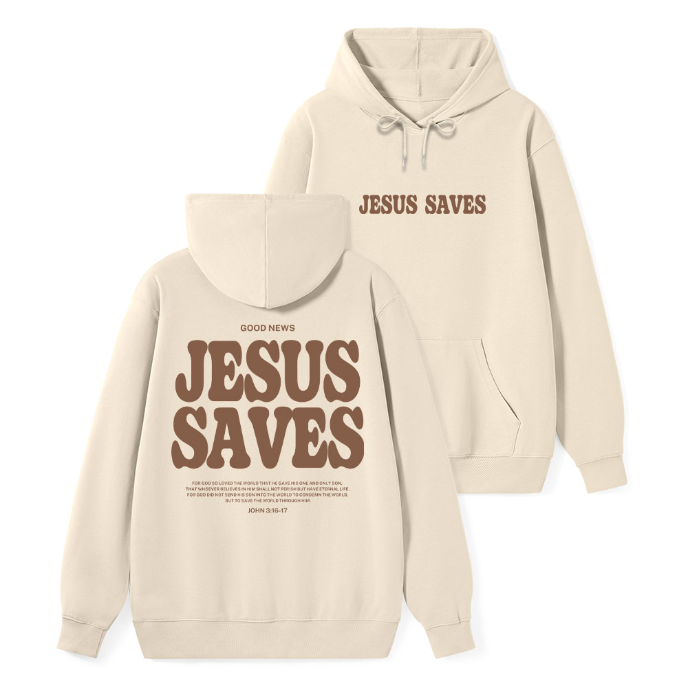 Jesus Saves Classic Christian Hoodie