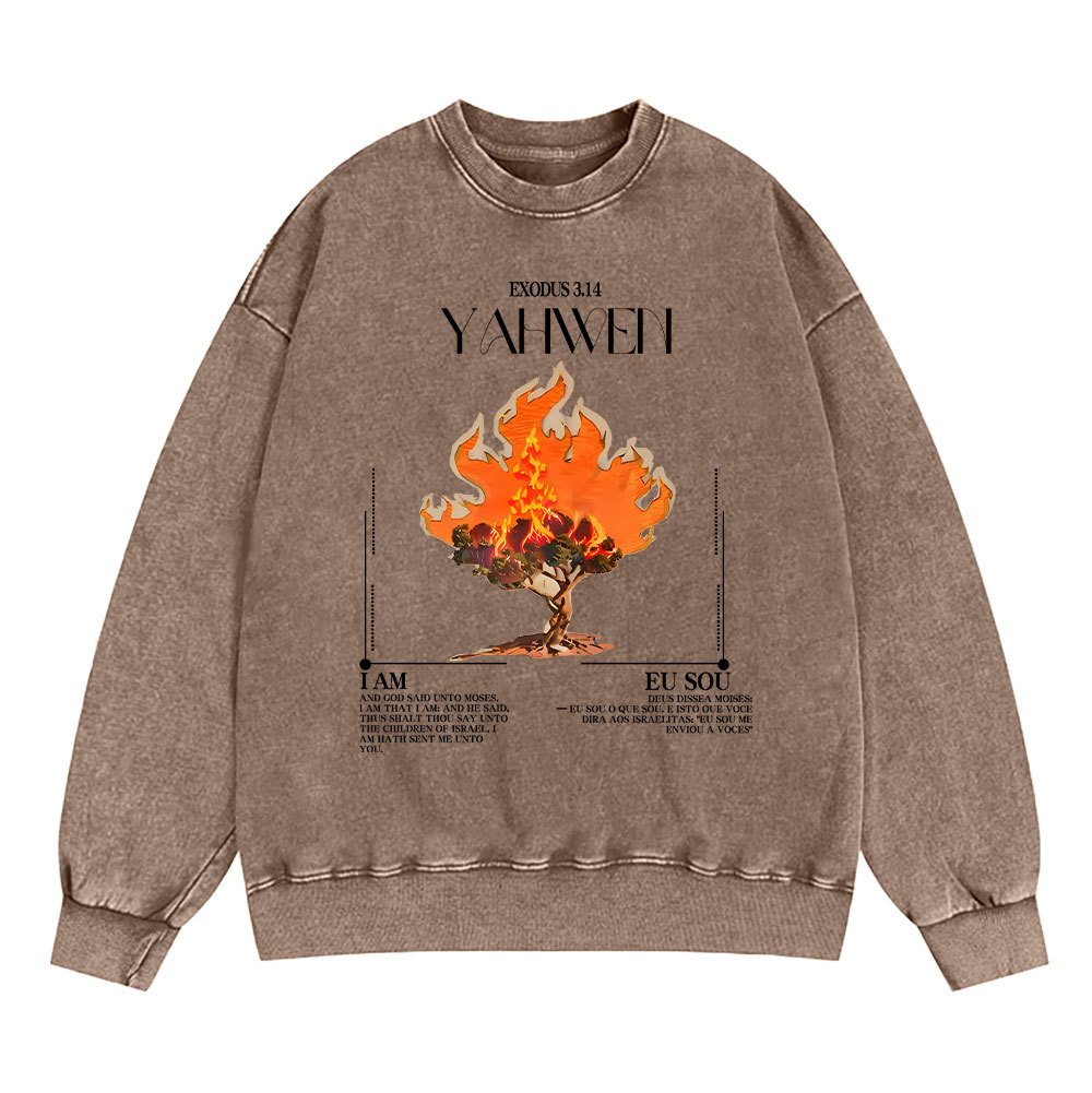 YAHWEH Christian Washed Sweatshirt