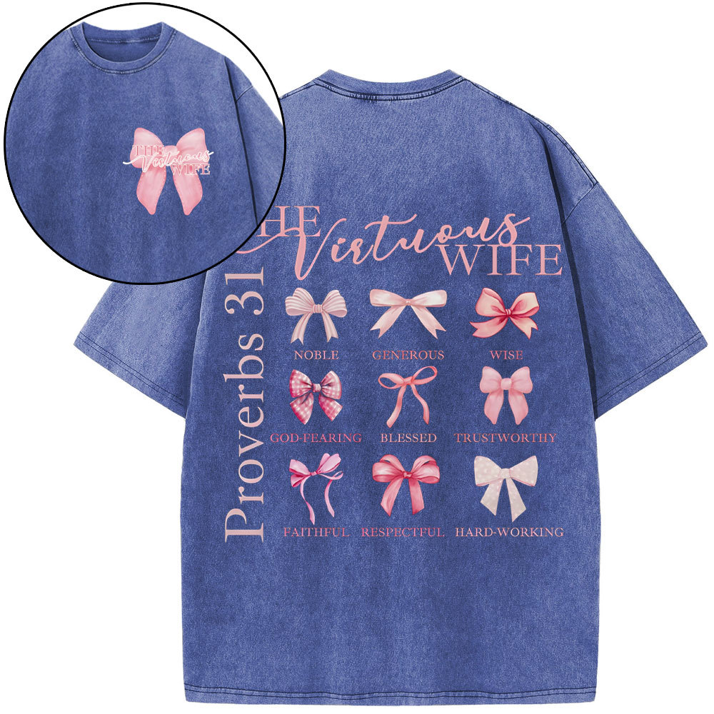 The Virtuous Wife Christian Washed T-Shirt