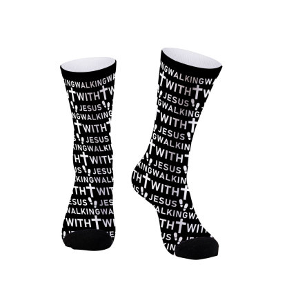 I Walk With Jesus Christian Socks