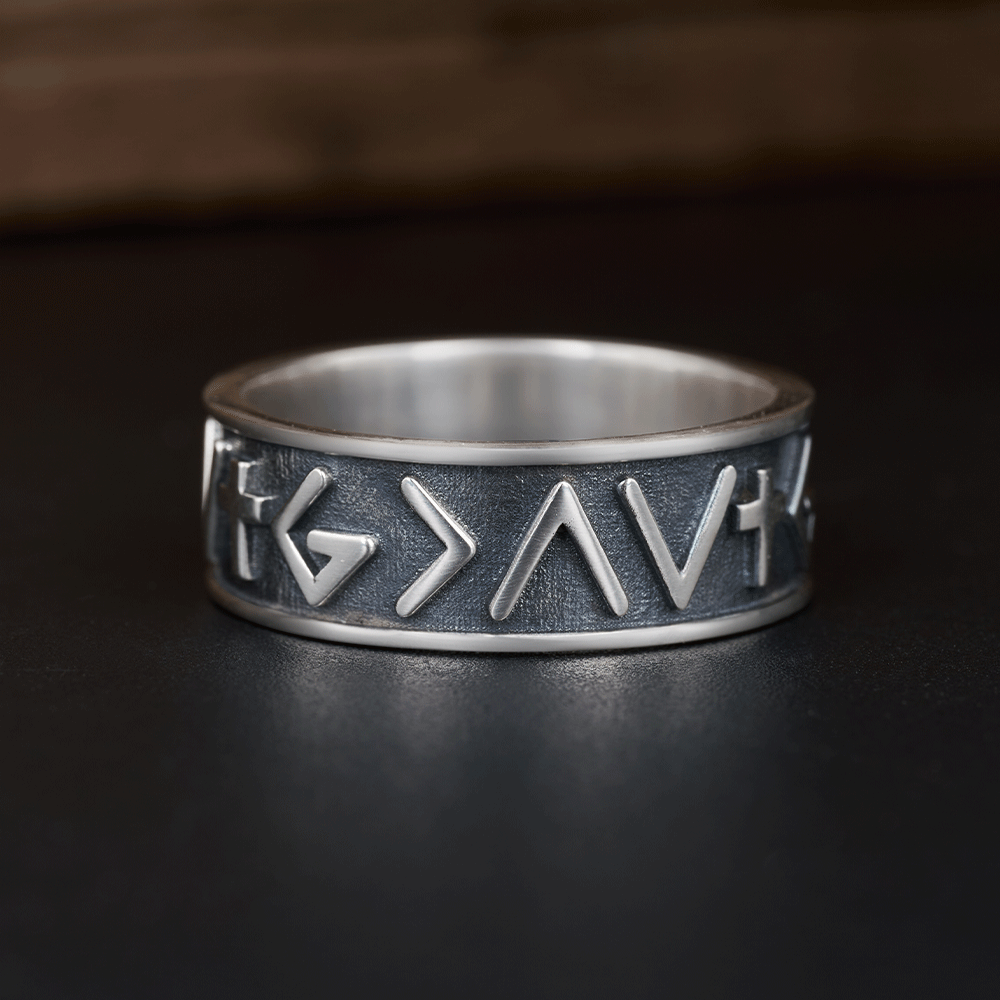 God Is Greater Than The Highs and Lows Sterling Silver Band Ring