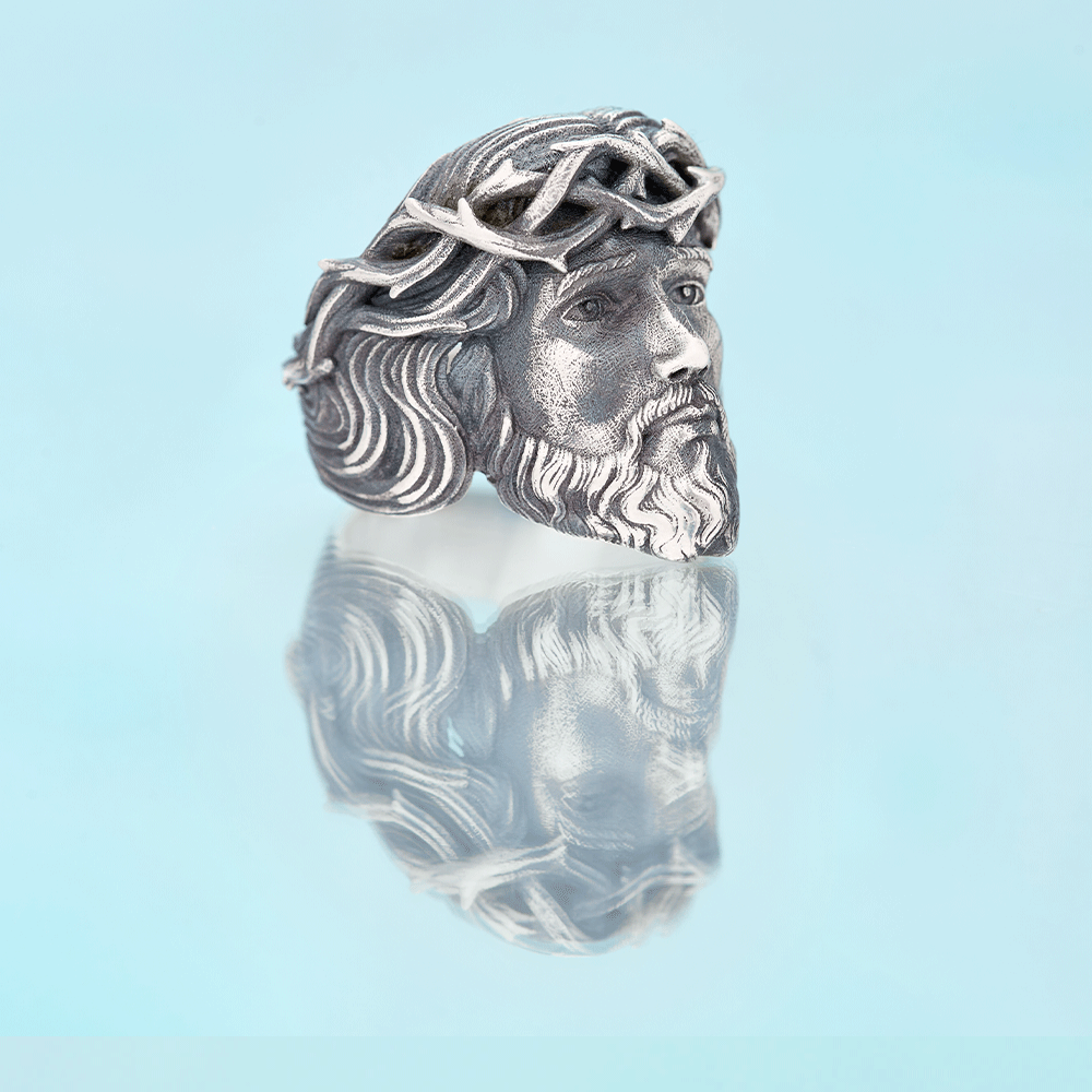 Jesus Christ Sterling Silver Ring