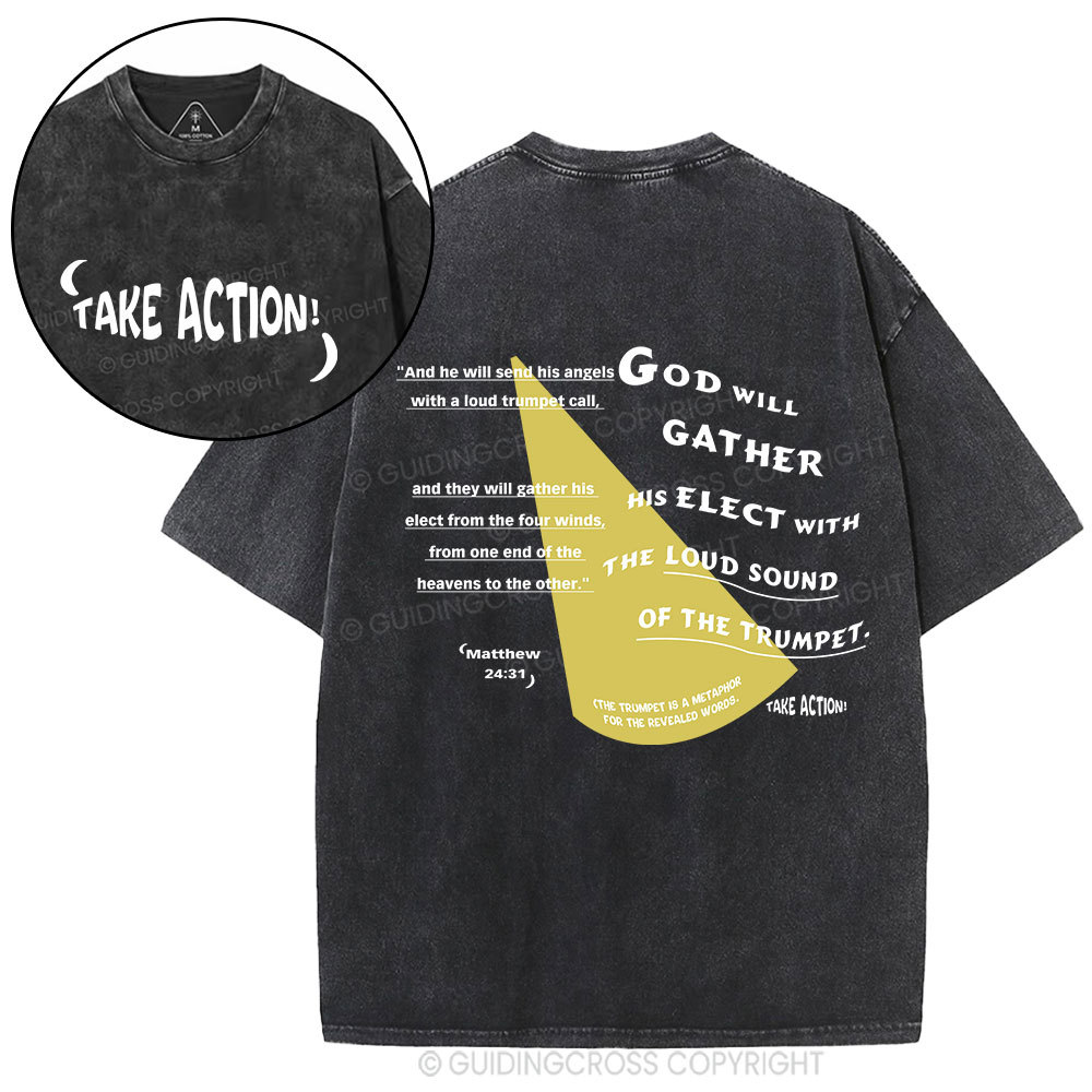 The Lord Is My Strength And Shield Christian Washed T-Shirt Sale - GuidingCross