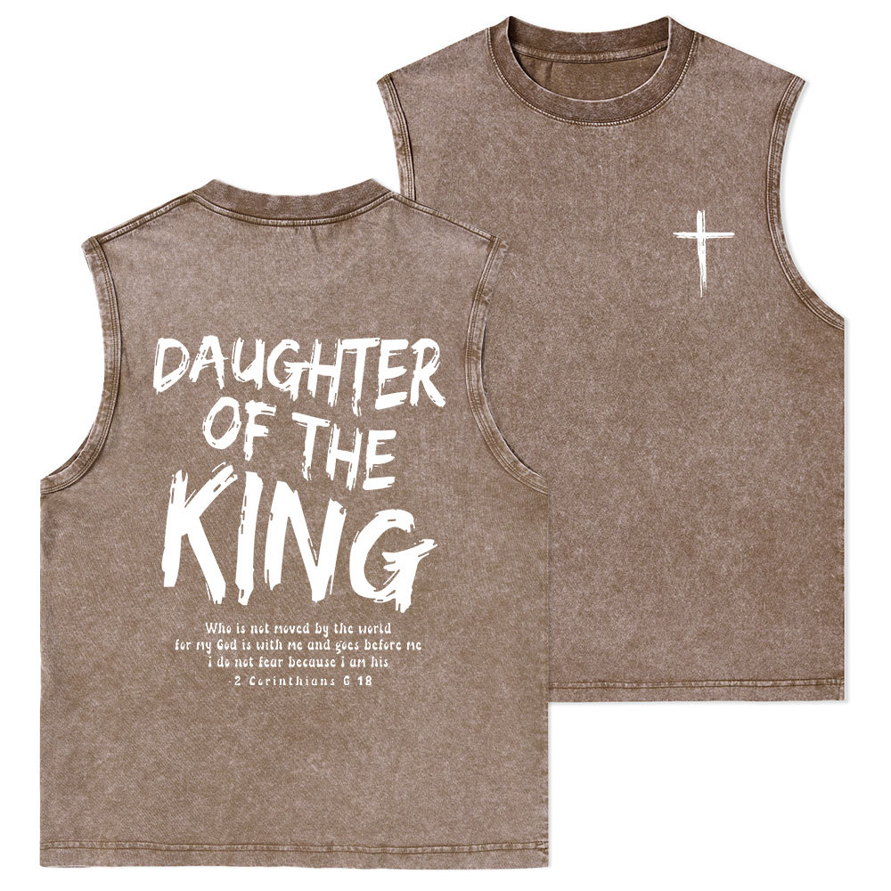 Daughter Of The King Christian Washed sleeveless Tee