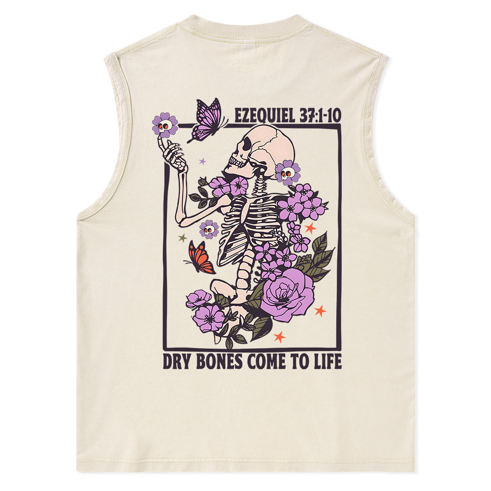 Dry Bones Come To Life Christian Washed sleeveless Tee