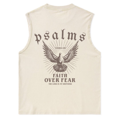 Faith Over Fear Christian Washed sleeveless Tee