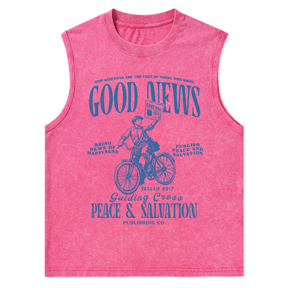 Good News Christian Washed sleeveless Tee