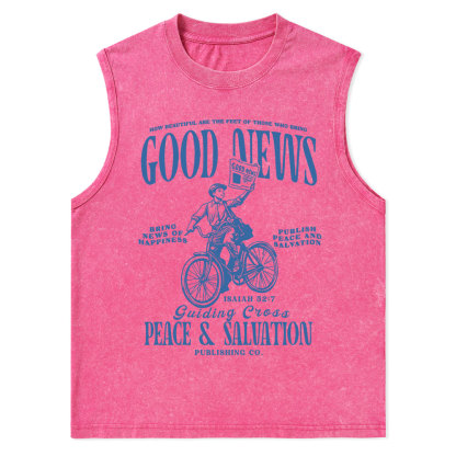 Good News Christian Washed sleeveless Tee