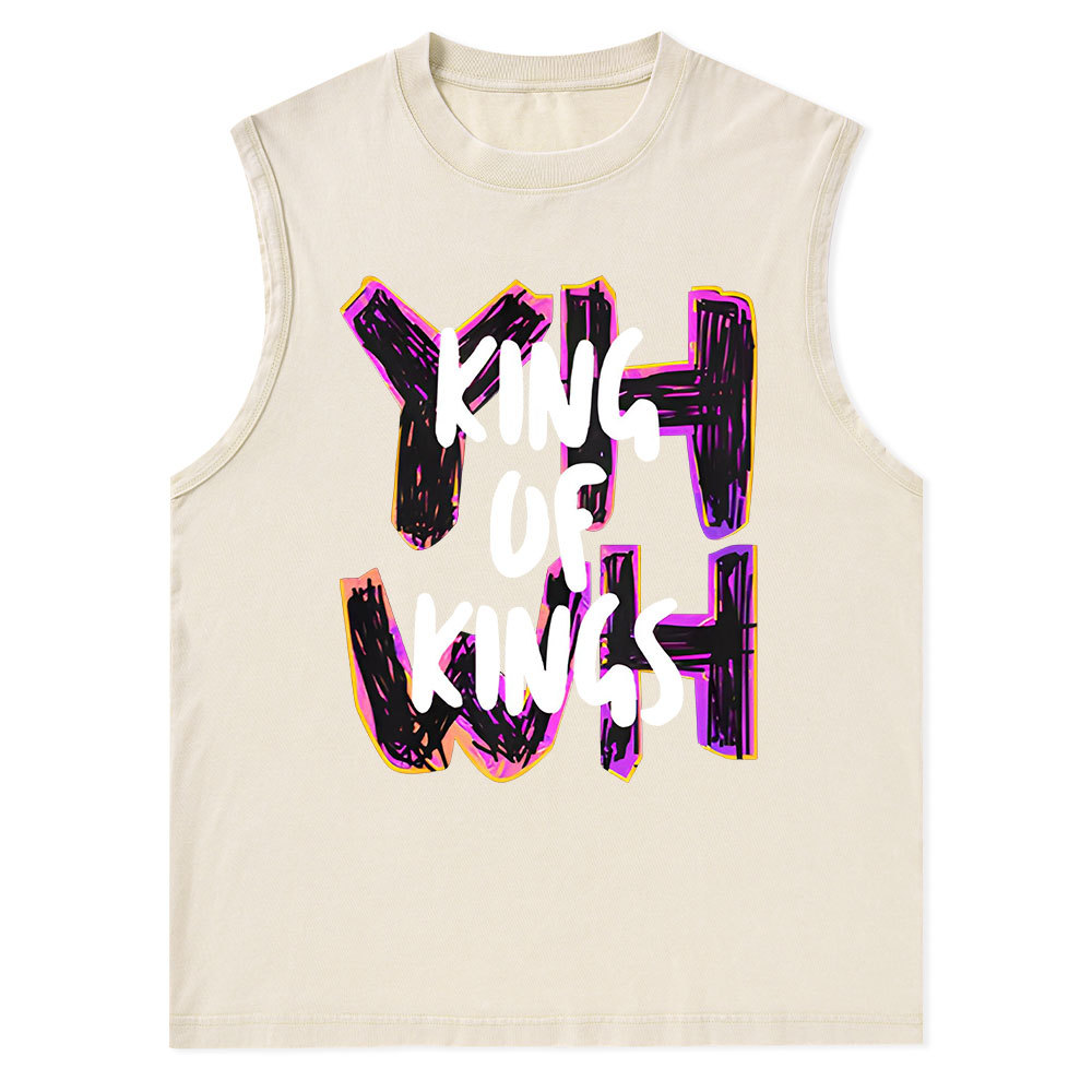 King Of Kings Christian Washed sleeveless Tee