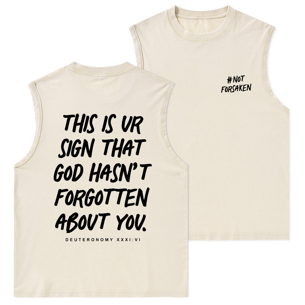 Not Forsaken Christian Washed sleeveless Tee