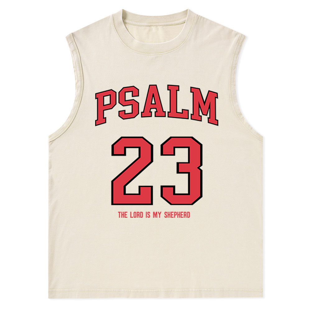 Psalm 23 Christian Washed sleeveless Tee