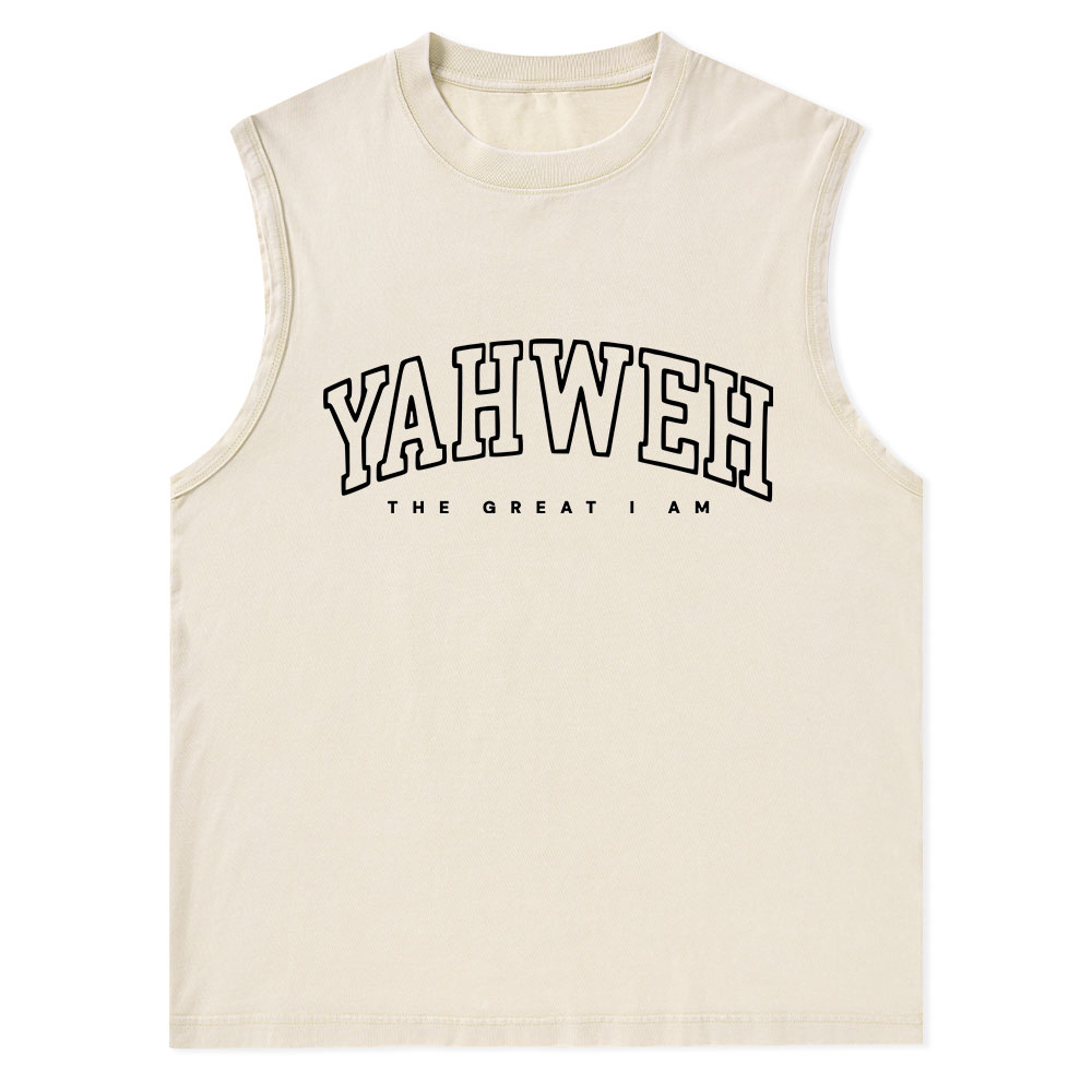 YAHWEH Christian Washed sleeveless Tee