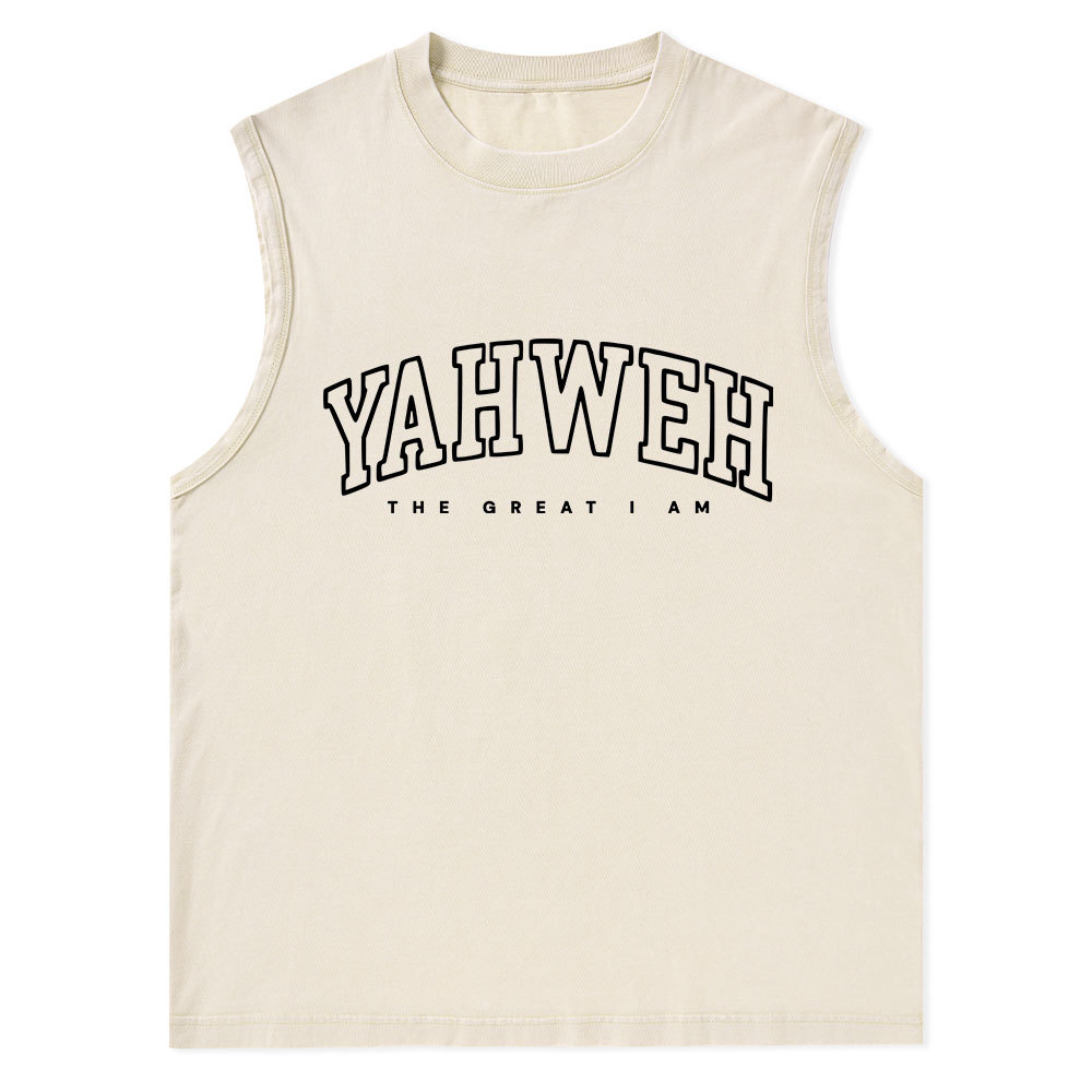 YAHWEH Christian Washed sleeveless Tee