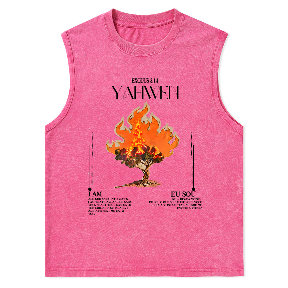 YAHWEH Christian Washed sleeveless Tee