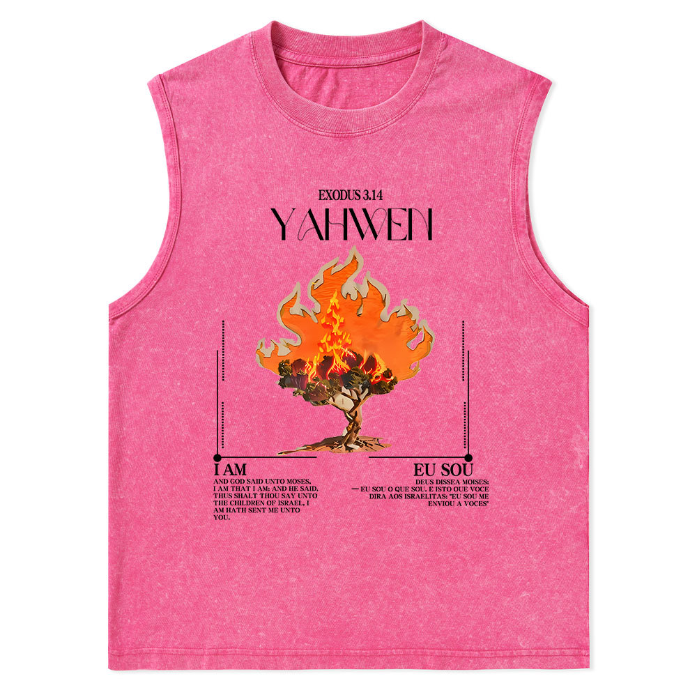 YAHWEH Christian Washed sleeveless Tee