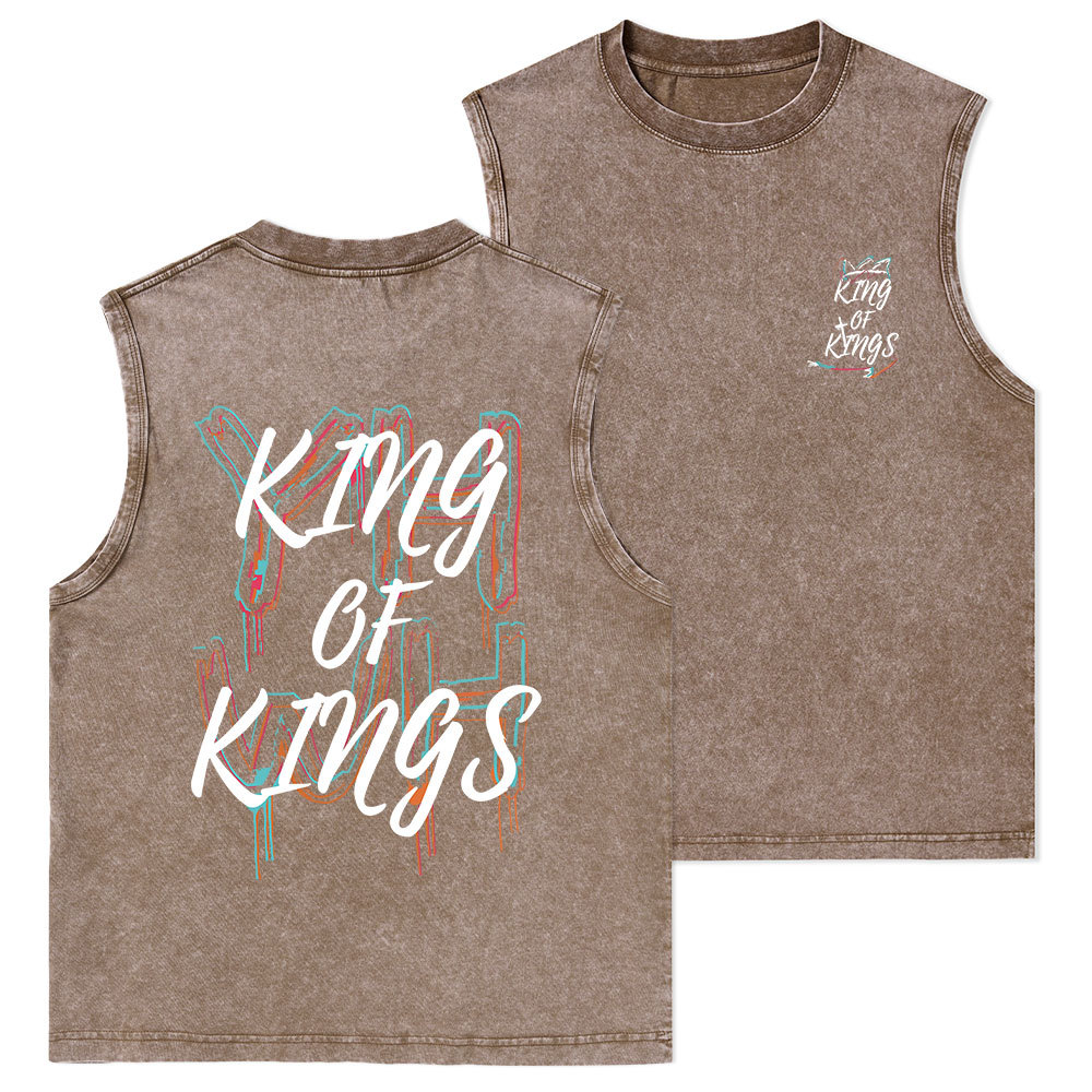 YHWH King Of Kings Christian Washed sleeveless Tee