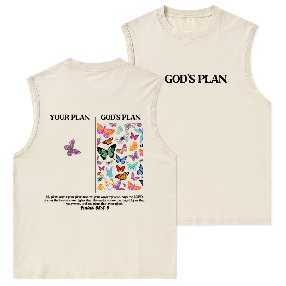 Your Plan And God's Plan Christian Washed sleeveless Tee