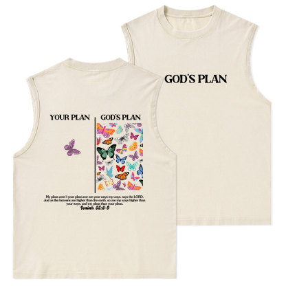 Your Plan And God's Plan Christian Washed sleeveless Tee