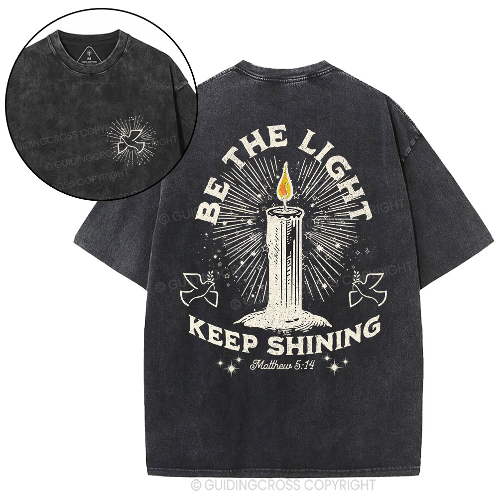 Be The Light Christian Washed T-Shirt