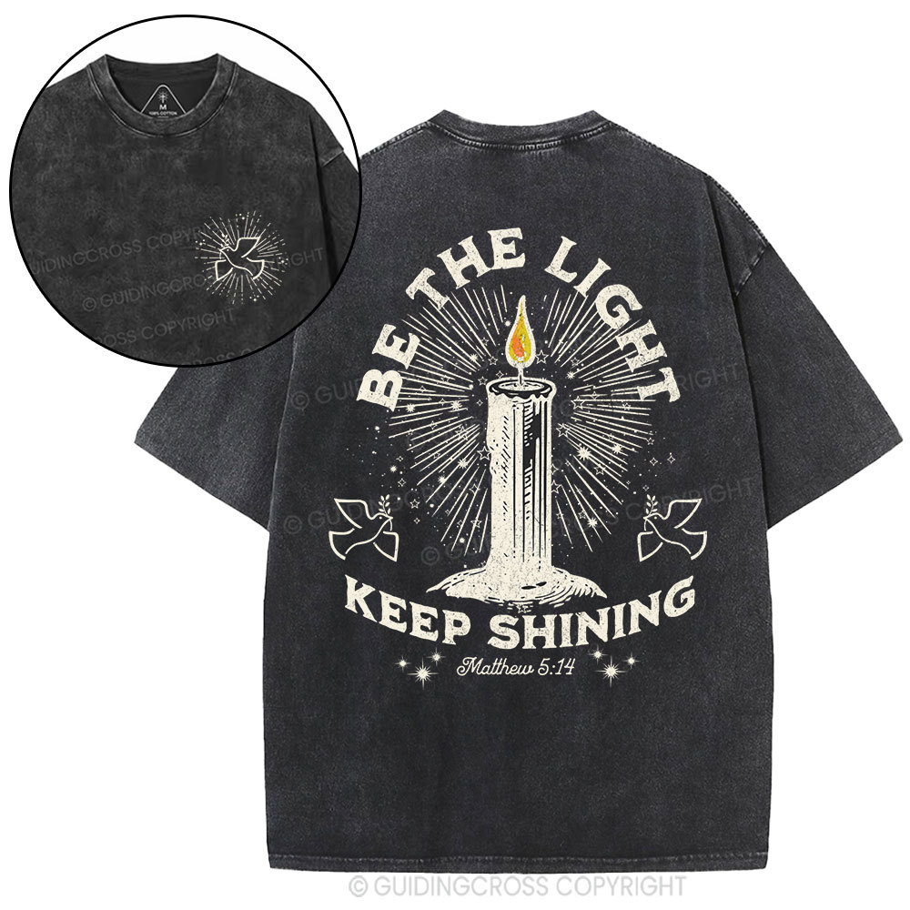Be The Light Christian Washed T-Shirt