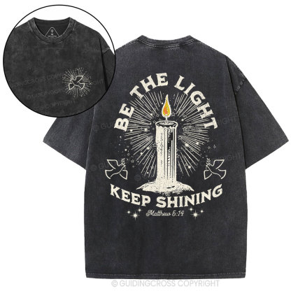 Be The Light Christian Washed T-Shirt