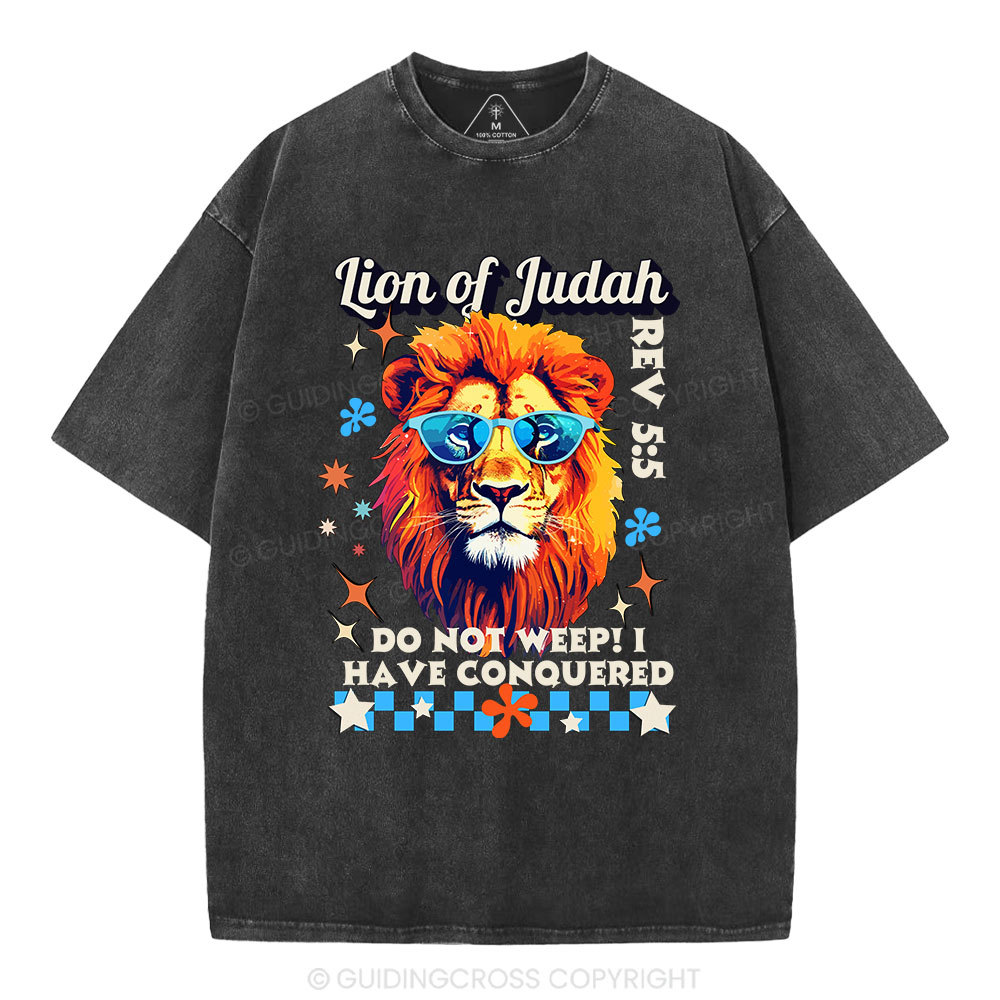 Lion Of Judah Christian Washed T-Shirt