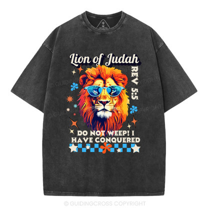 Lion Of Judah Christian Washed T-Shirt