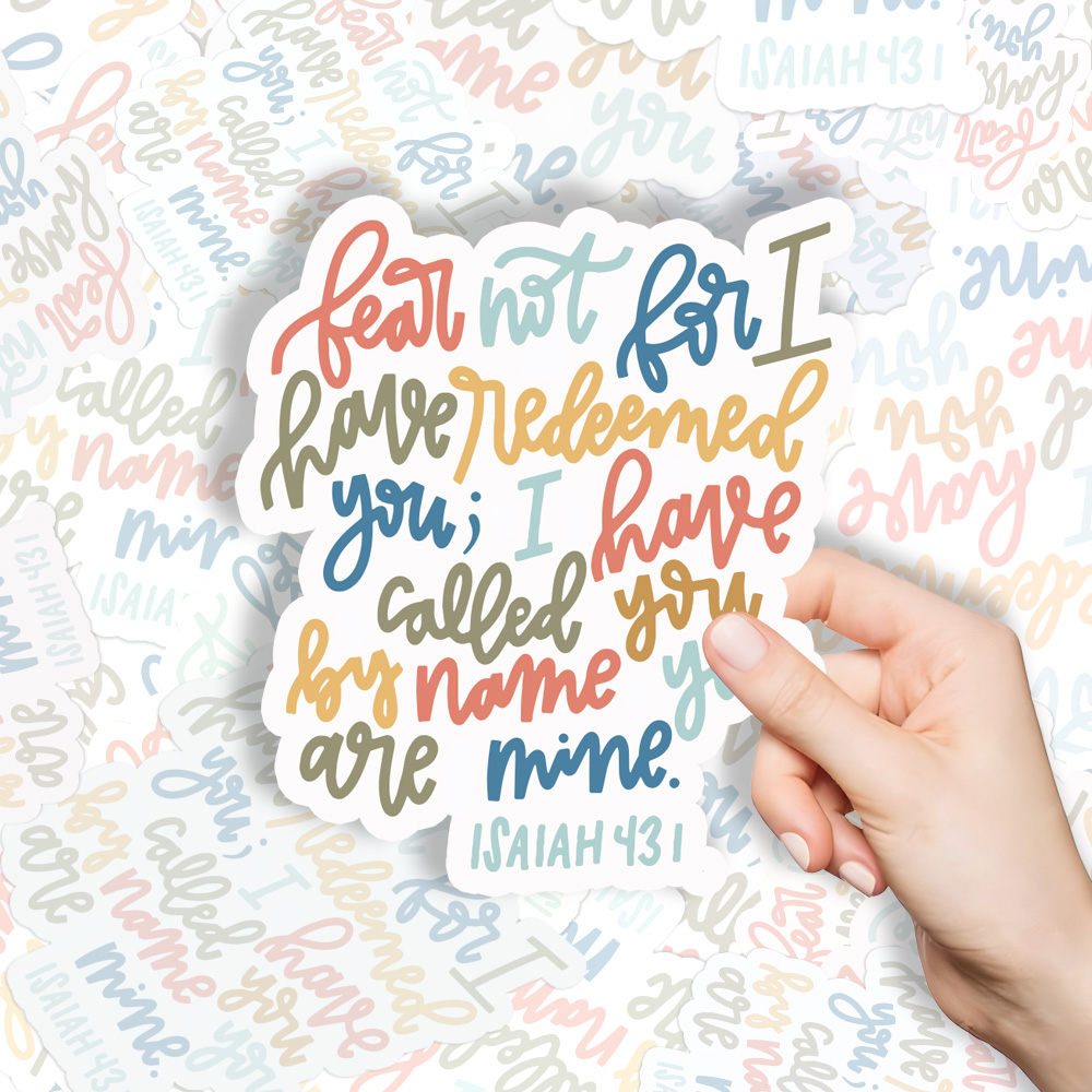 Fear Not For I Have Redeemed You Christian Stickers