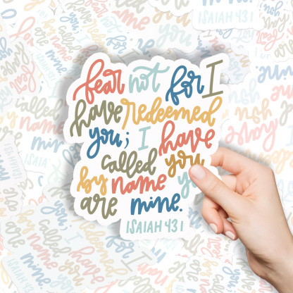 Fear Not For I Have Redeemed You Christian Stickers