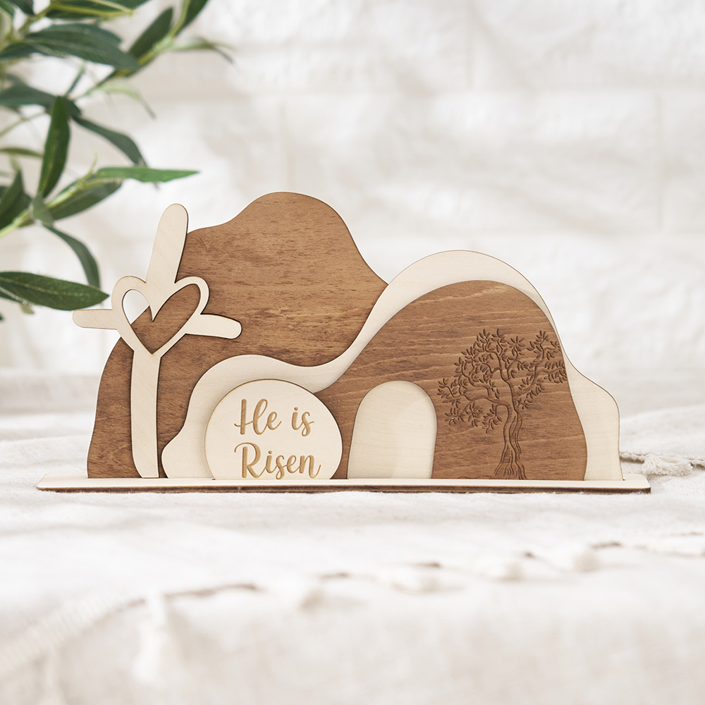 Empty Tomb Wooden Easter Decor