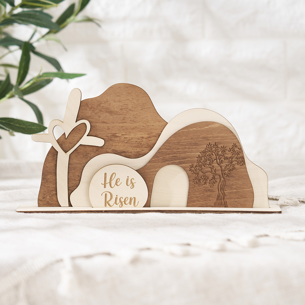 Empty Tomb Wooden Easter Decor