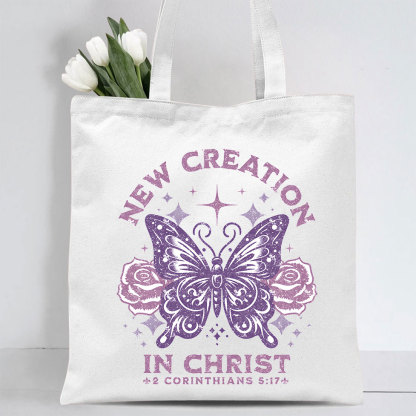 New Creation Christian Canvas Tote Bag