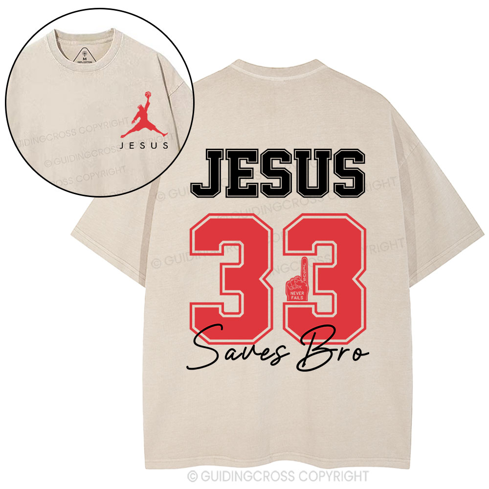Jesus 33 Christian Washed T-Shirt