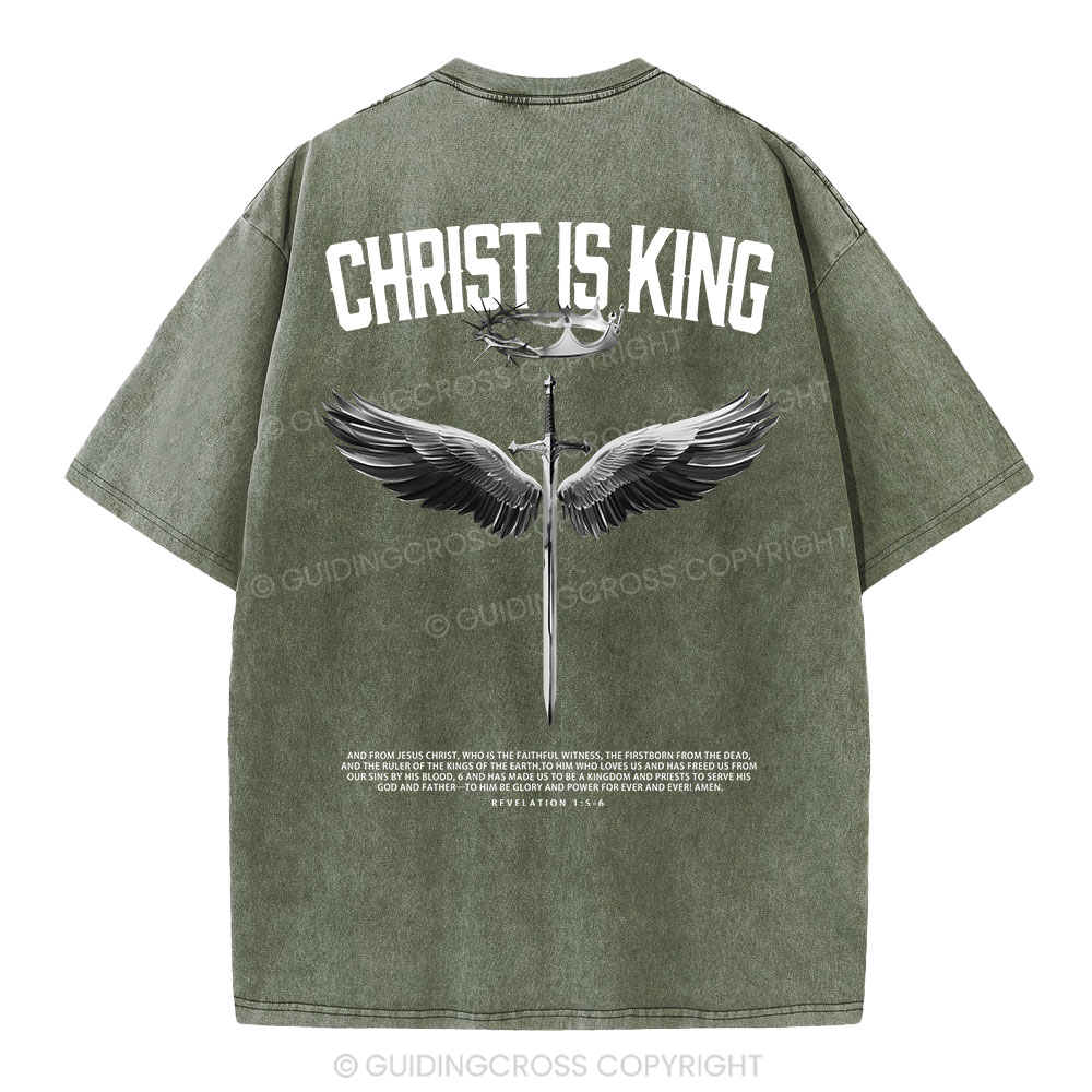 Christ Is King Christian Washed T-Shirt