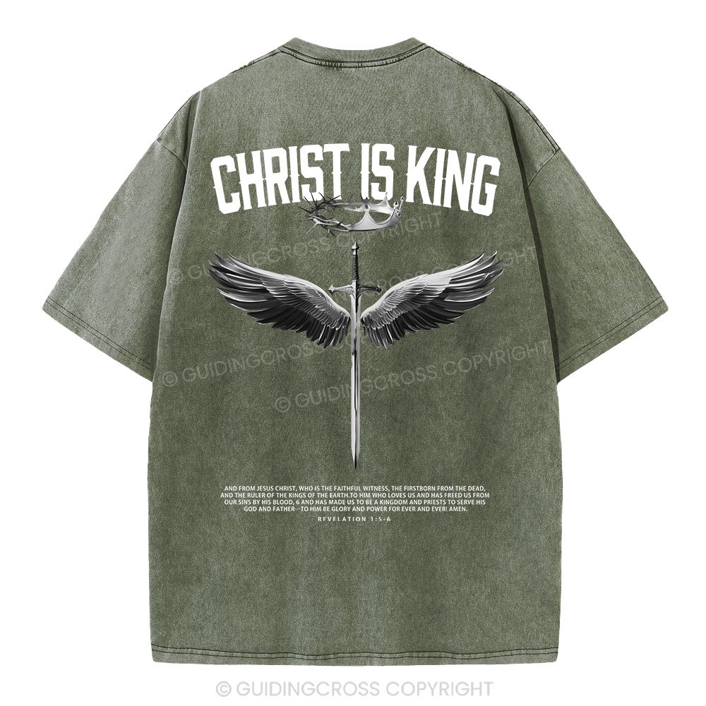 Christ Is King Christian Washed T-Shirt
