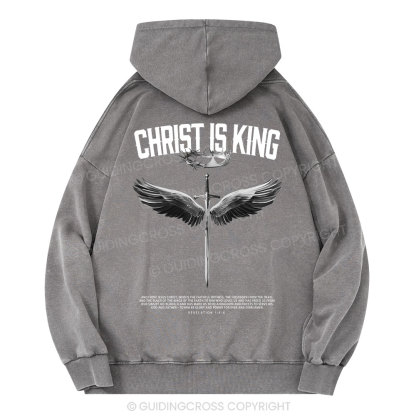 Christ Is King Christian Washed Hoodie