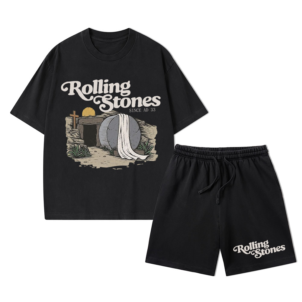 Rolling Stone Christian Washed T-Shirt & Shorts