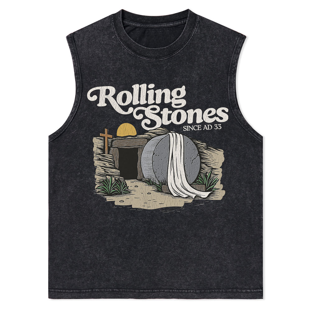 Rolling Stone Christian Washed sleeveless Tee