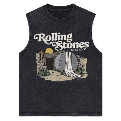 Rolling Stone Christian Washed sleeveless Tee
