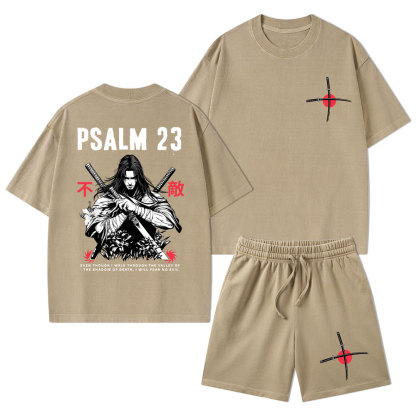 Aesthetic Mens Christian Washed T-Shirt & Shorts